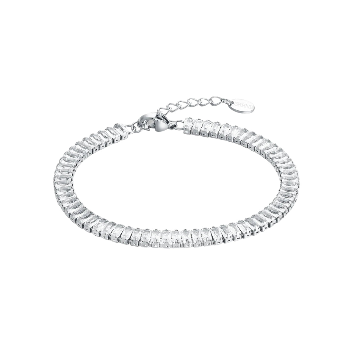 Bracciale Tennis in Acciaio Inox - Brand