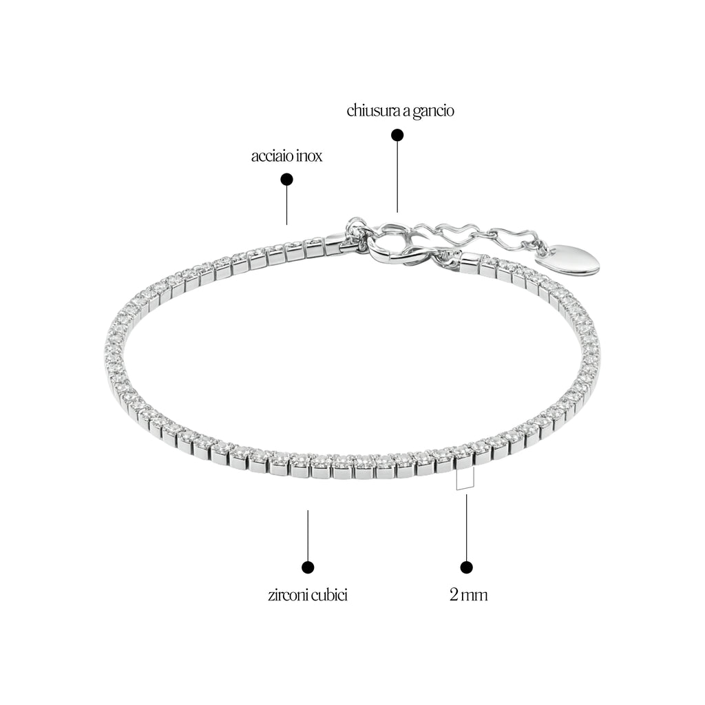 Bracciale Tennis_AcciaioInox "BRAND"