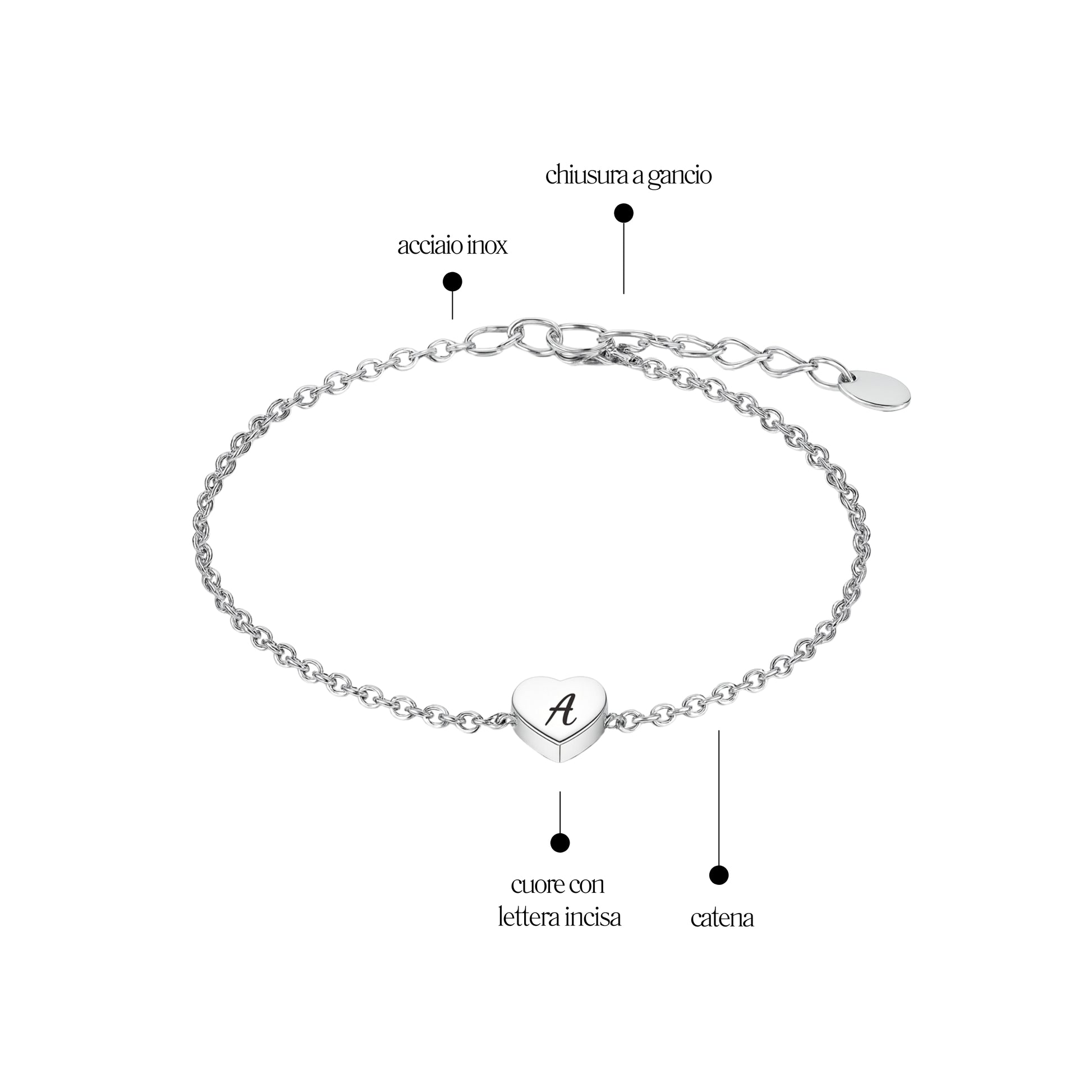 Bracciale Catenina_AcciaioInox "BRAND"