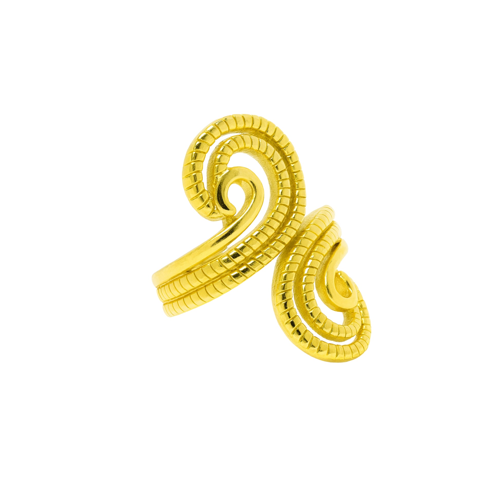 Anello Enea in Acciaio Inox Placcato 18kt - Les Folies