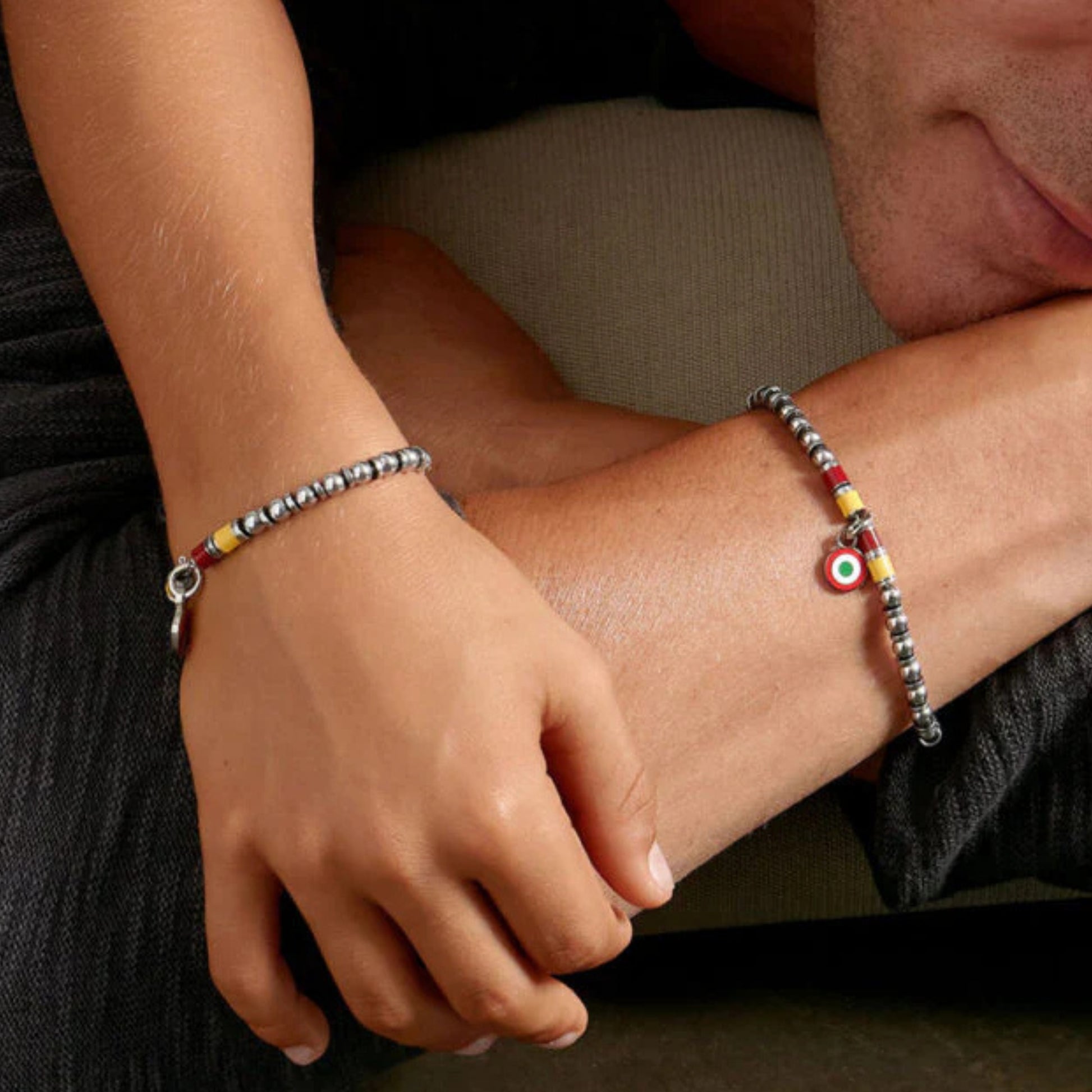 Bracciale Giallo Rosso Misura Uomo - Brand Gioielli