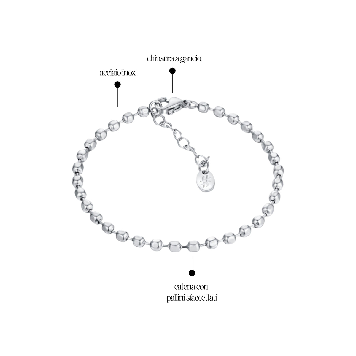 Faceted bead bracelet
