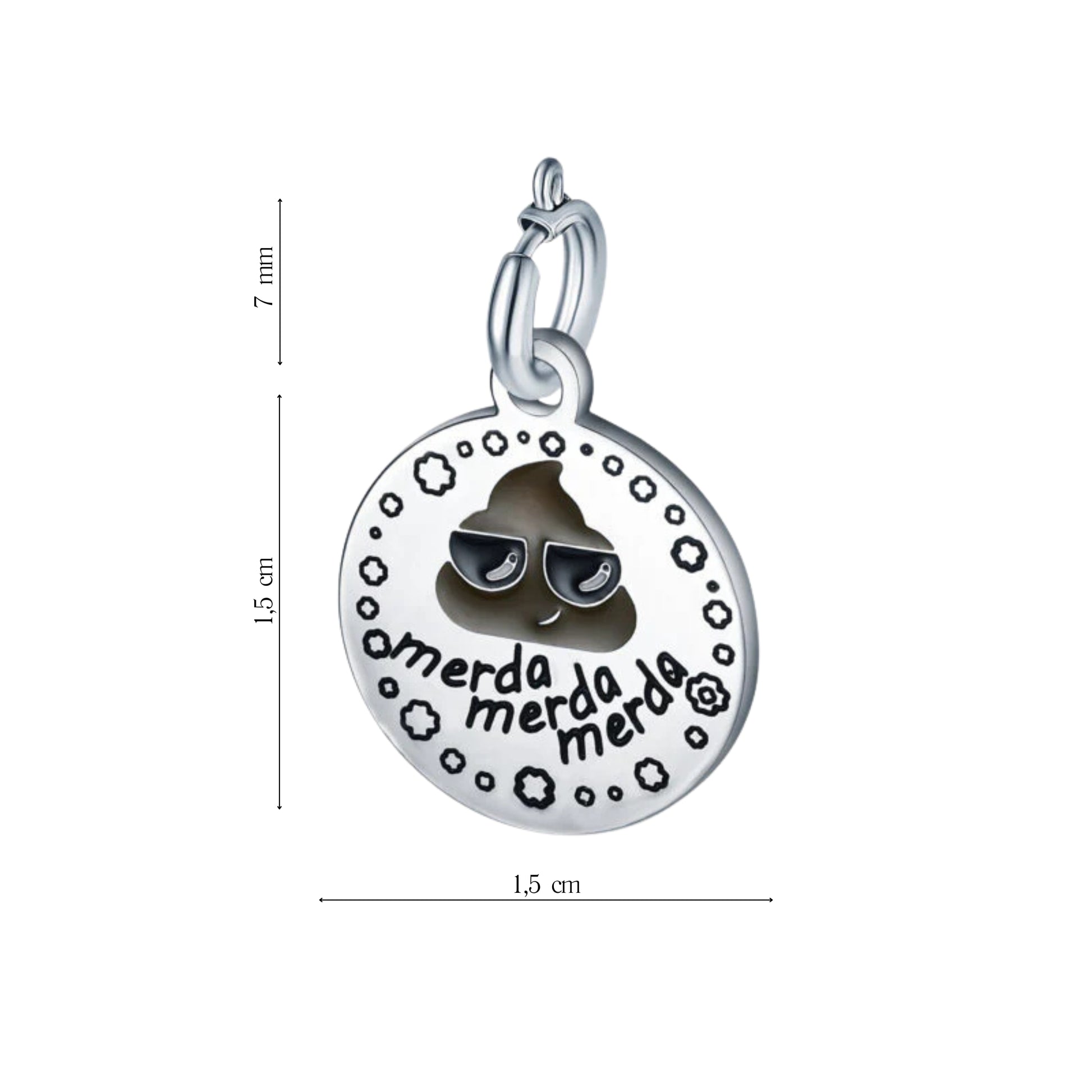 Charm Merda Merda Merda - Brand Gioielli