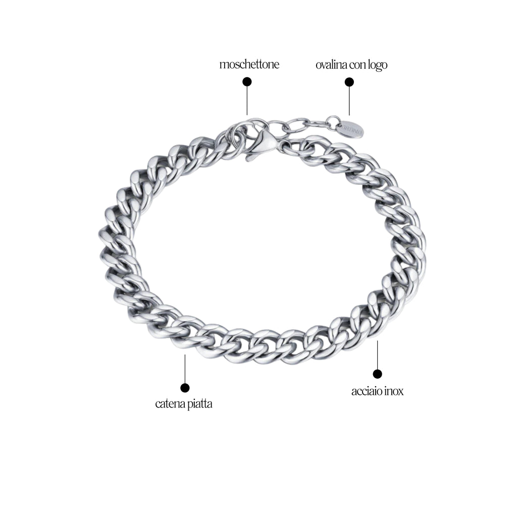 Bracciale Grumetta Piatta 8mm Urban - Brand Gioielli