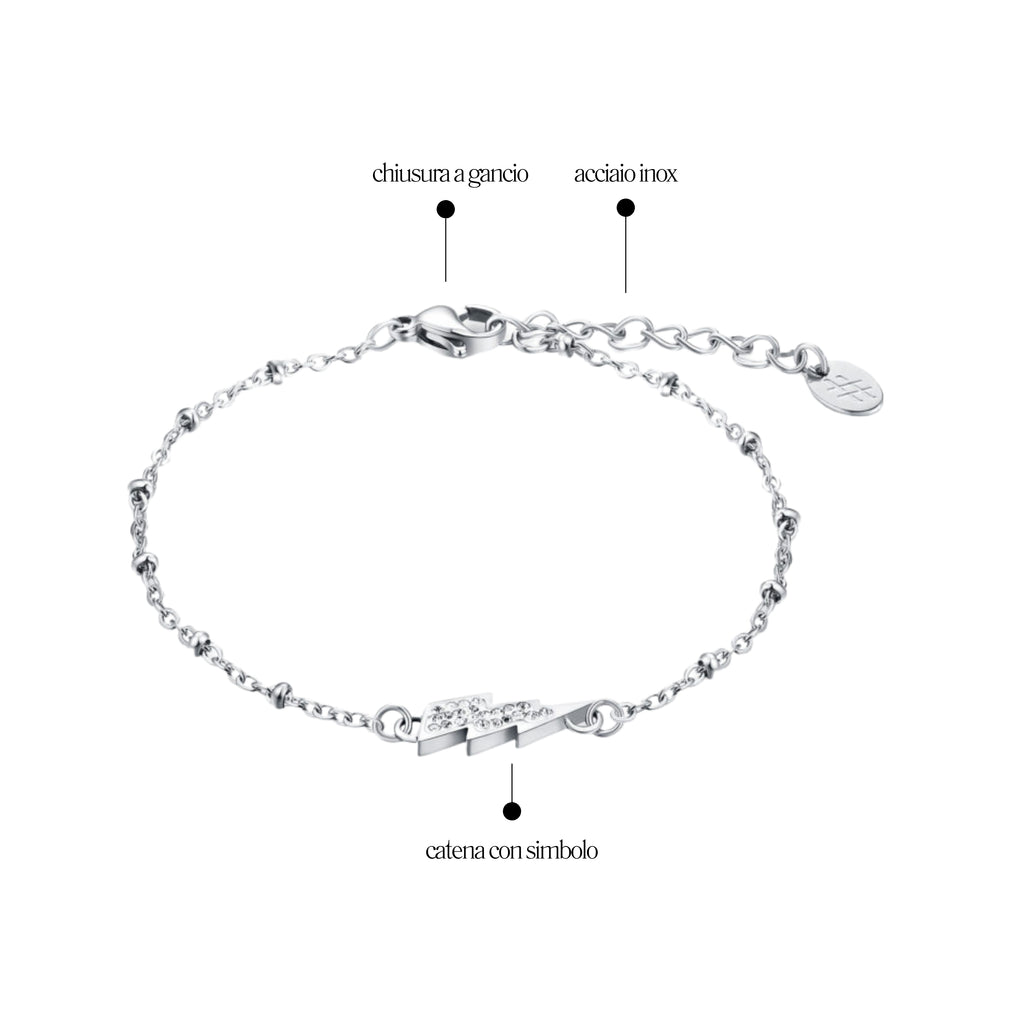 Bracciale Simbolo Acciaio Inox - Brand