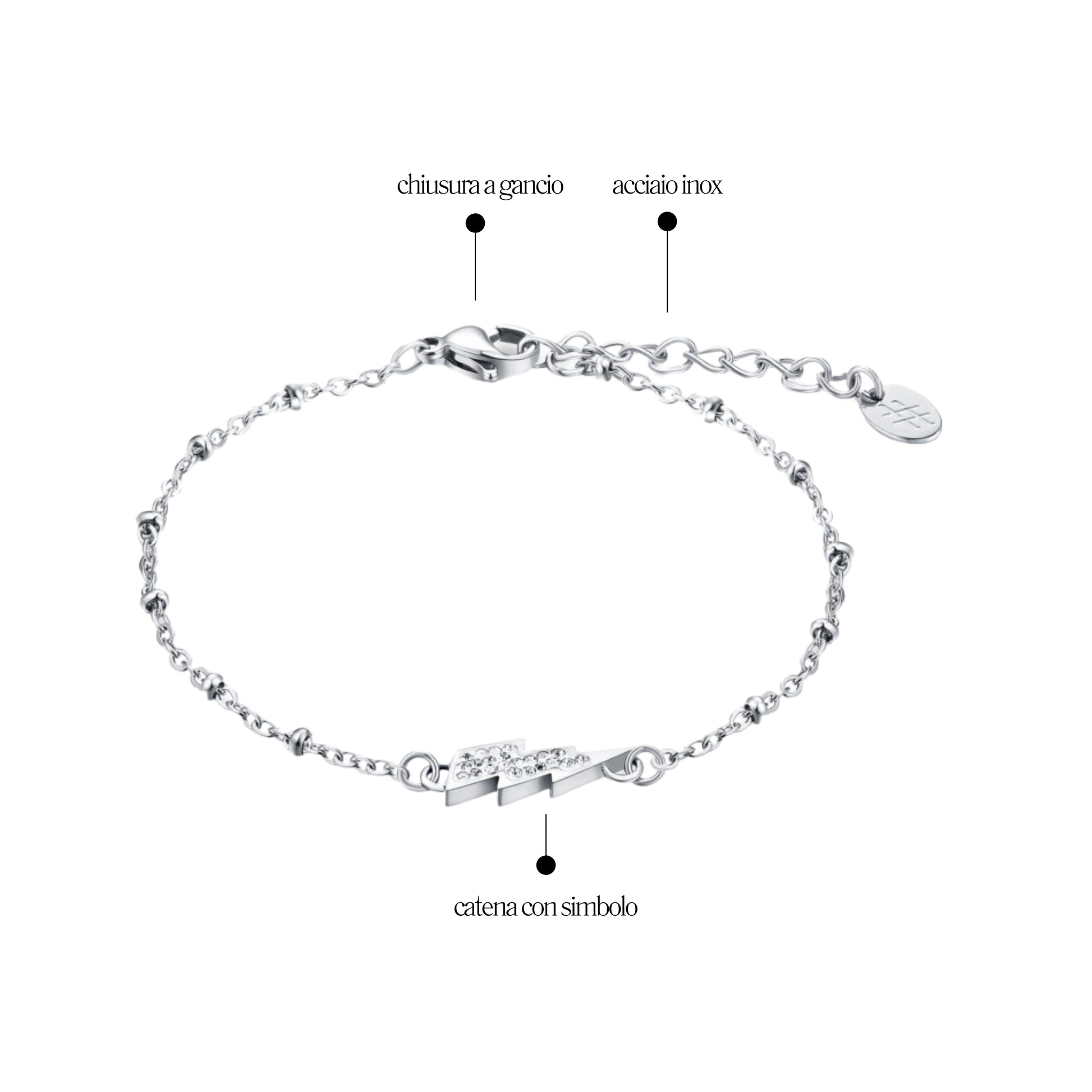 Bracciale Simbolo_AcciaioInox "BRAND"