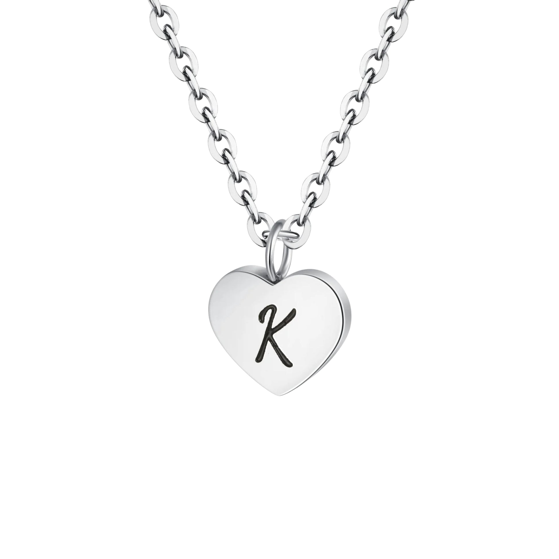 Heart letter necklace