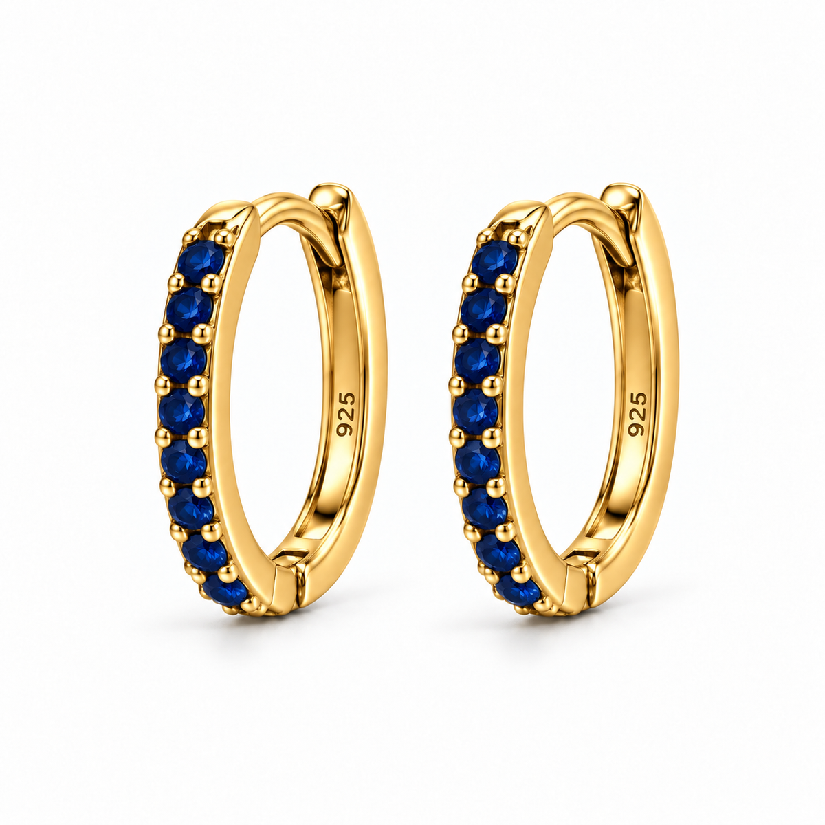 Orecchini a Cerchio con strass in Argento 925