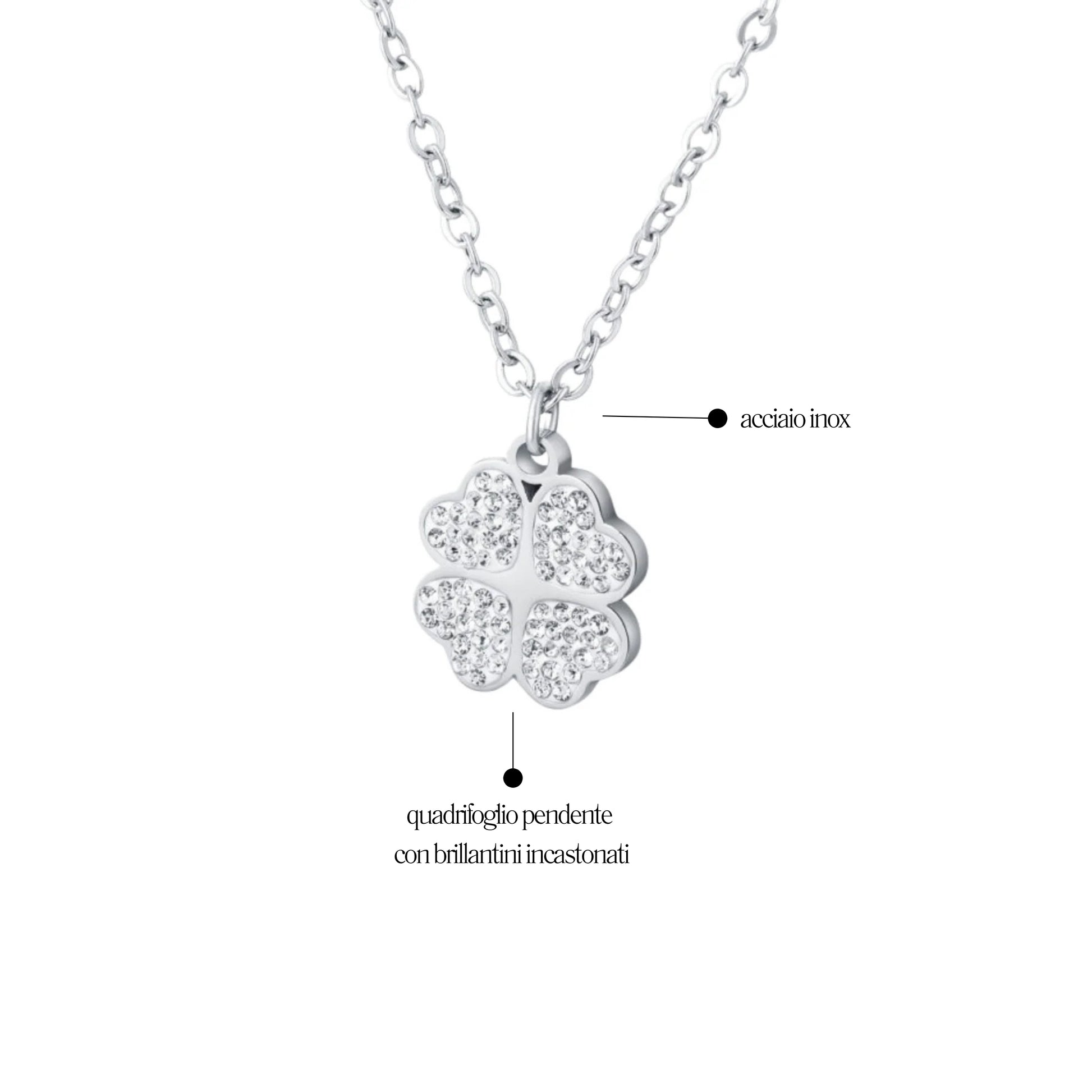 Collana Quadrifoglio Shine - Brand Gioielli