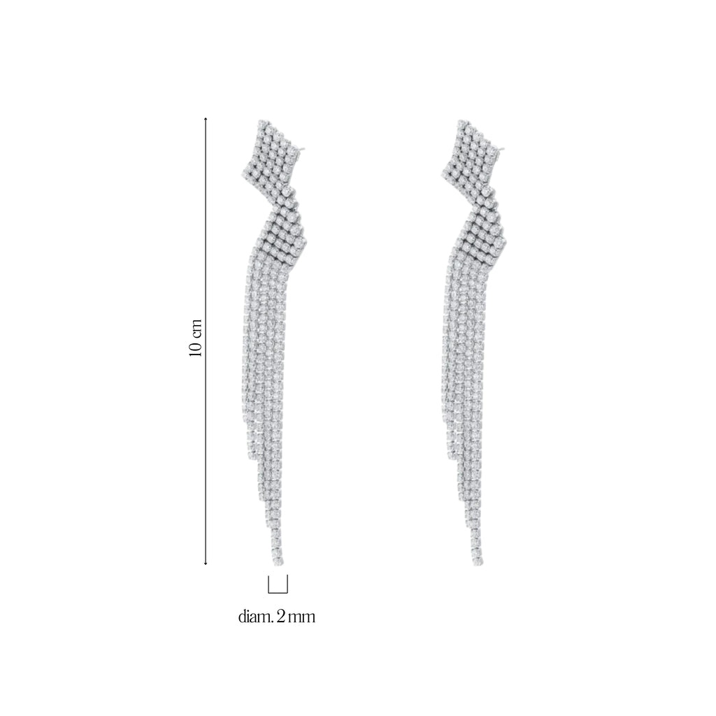 Orecchini Tennis pendenti saetta - Brand Gioielli