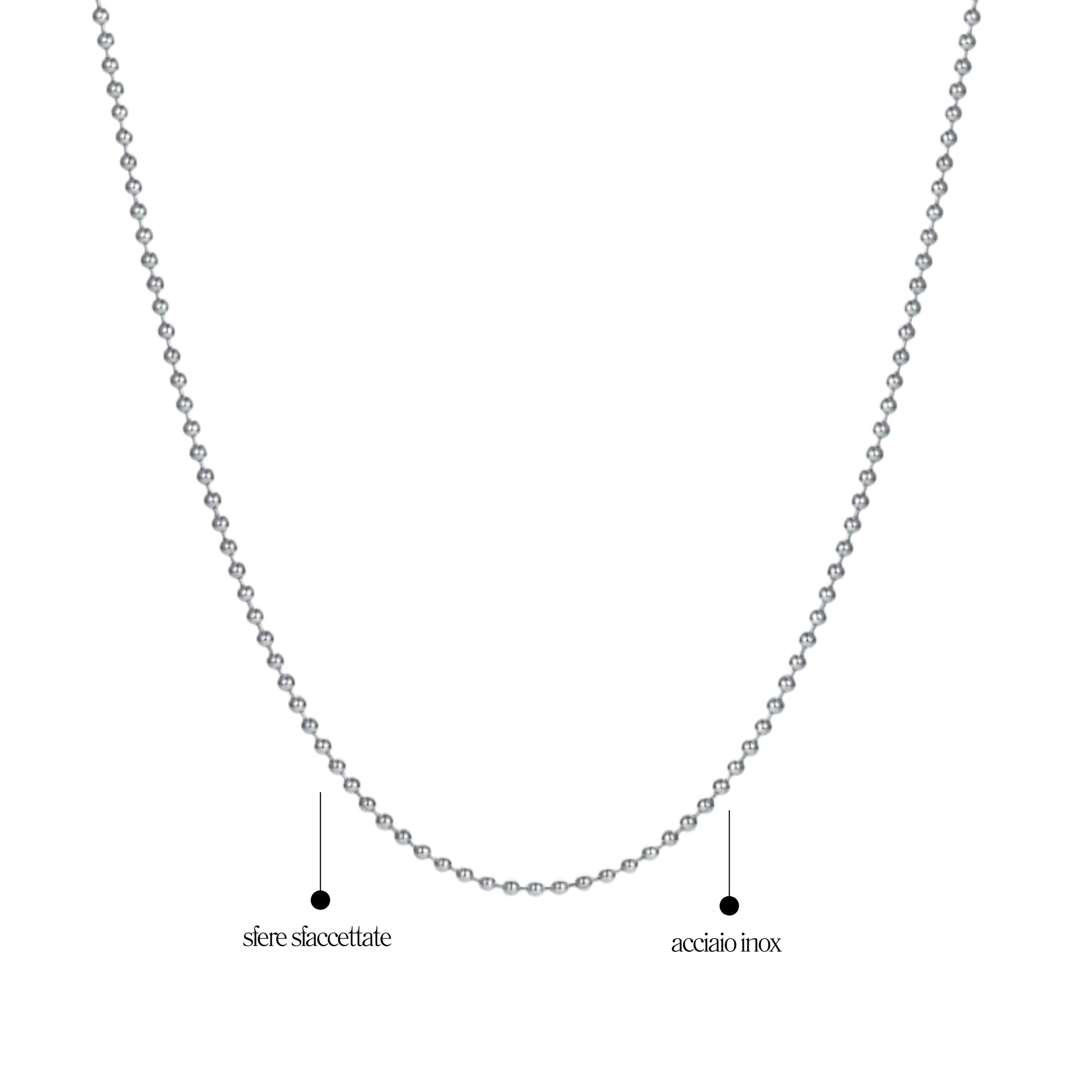 Catena sfere 2,5cm - Brand Gioielli