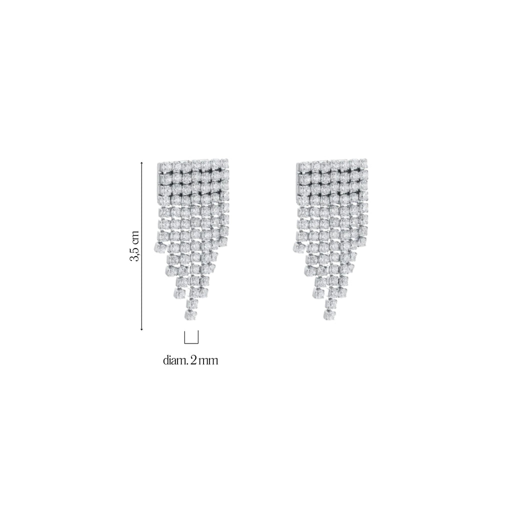 Orecchini Tennis Pendenti in Scala - Brand Gioielli