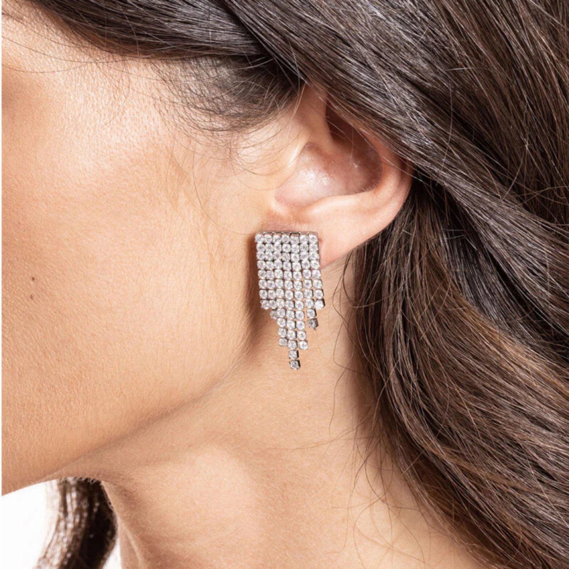 Orecchini Tennis Pendenti in Scala - Brand Gioielli