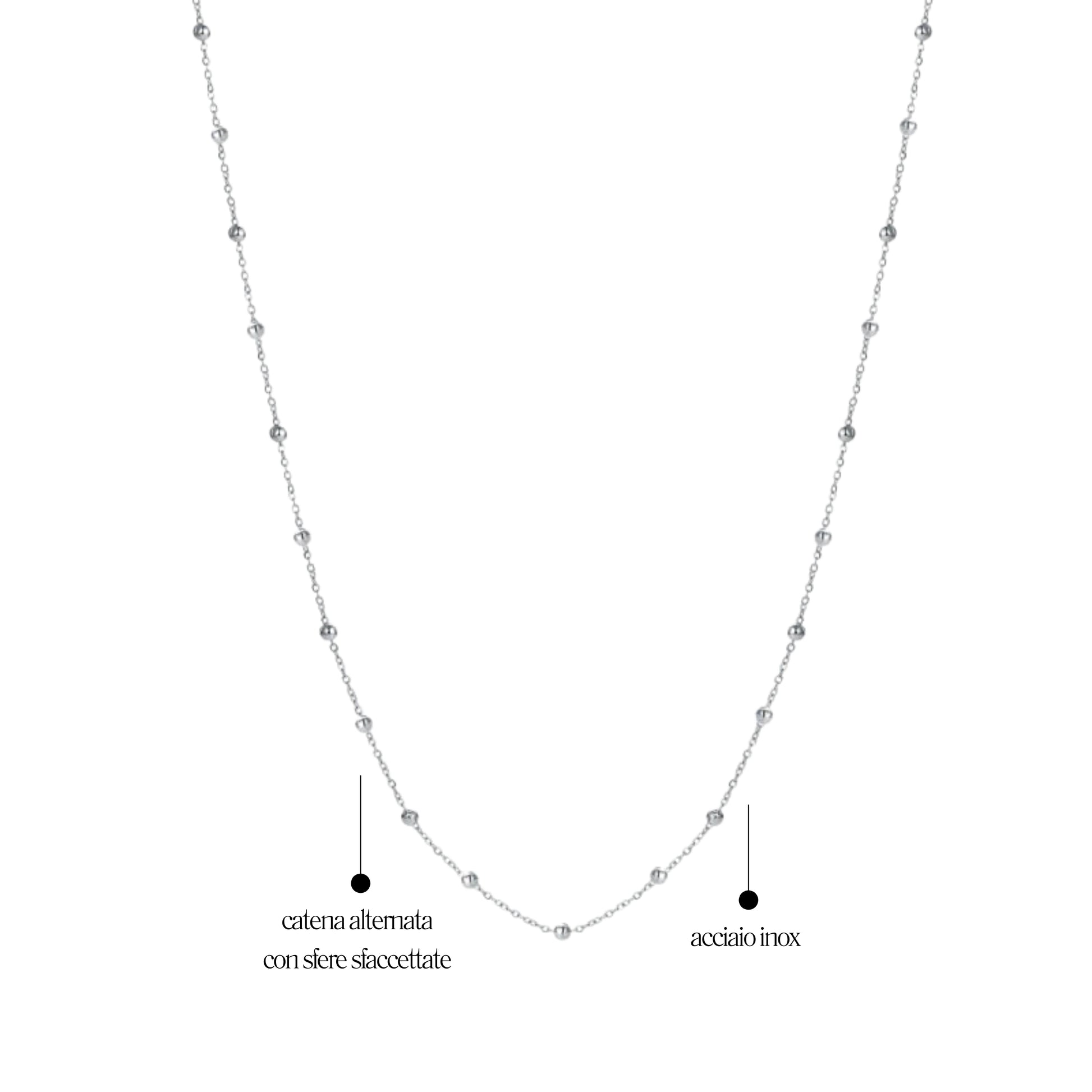 Catena Sfere 3mm distanziate 1.5cm - Brand Gioielli