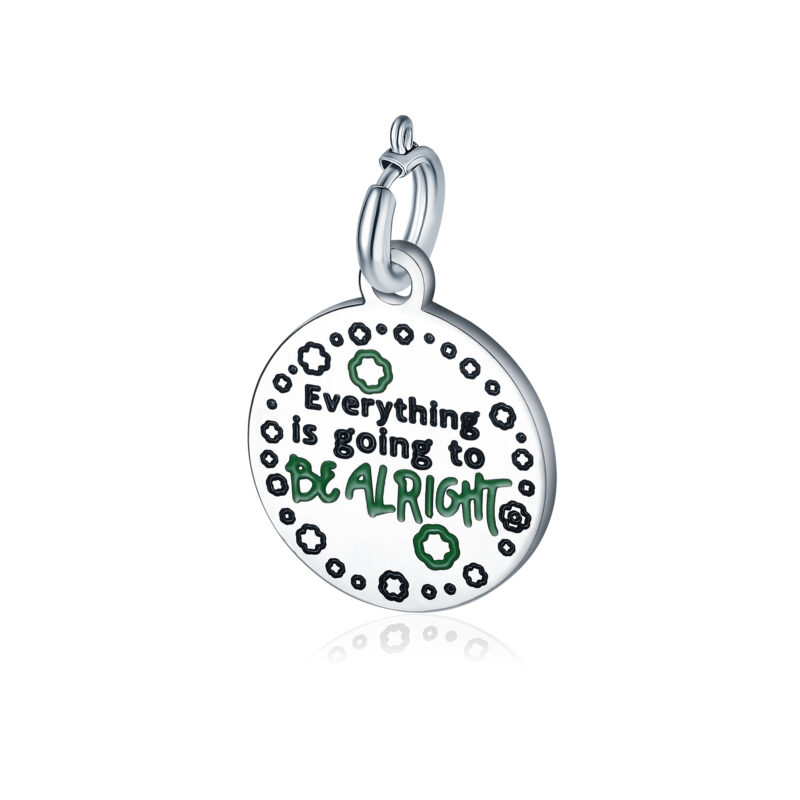 Charm Everything is going to be Alright in acciaio inox Pensieri - Brand Gioielli