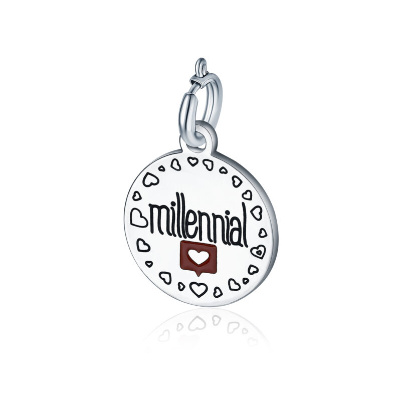 Charm Millennial in acciaio inox Pensieri - Brand Gioielli