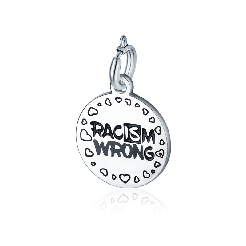 Charm Racism is wrong in acciaio inox Pensieri - Brand Gioielli