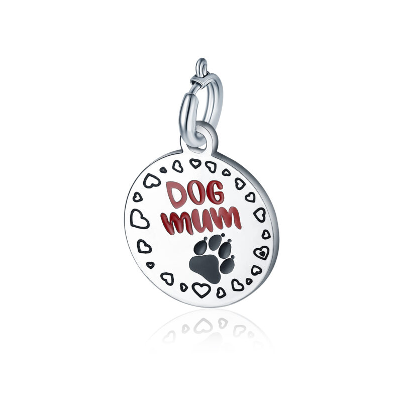 Charm Dog Mum in acciaio inox Pensieri - Brand Gioielli