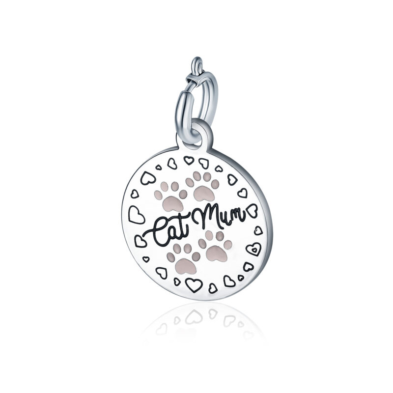 Charm Cat Mum in acciaio inox Pensieri - Brand Gioielli