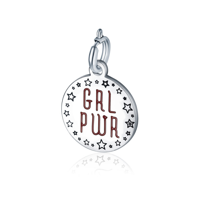 Charm GRL PWR in acciaio inox Pensieri - Brand Gioielli