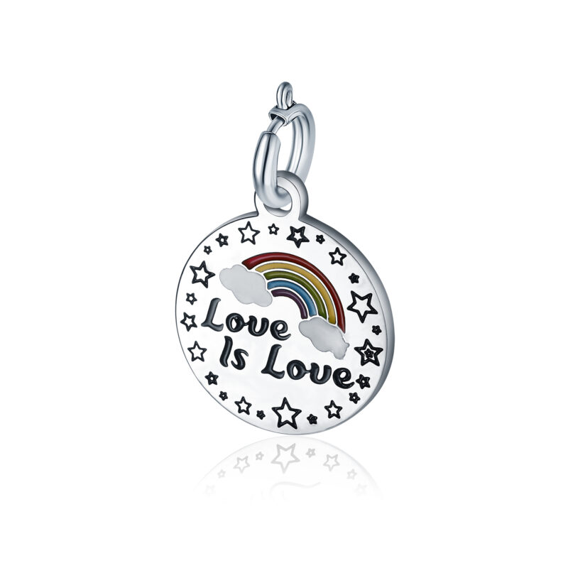 Charm Love Is Love in acciaio inox Pensieri - Brand Gioielli