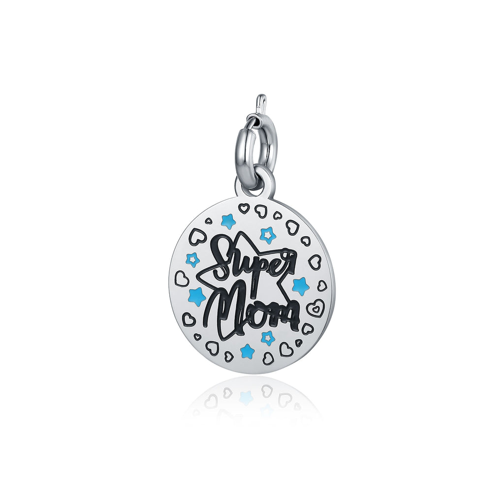 Charm Super Mom in acciaio inox Mamma - Brand Gioielli
