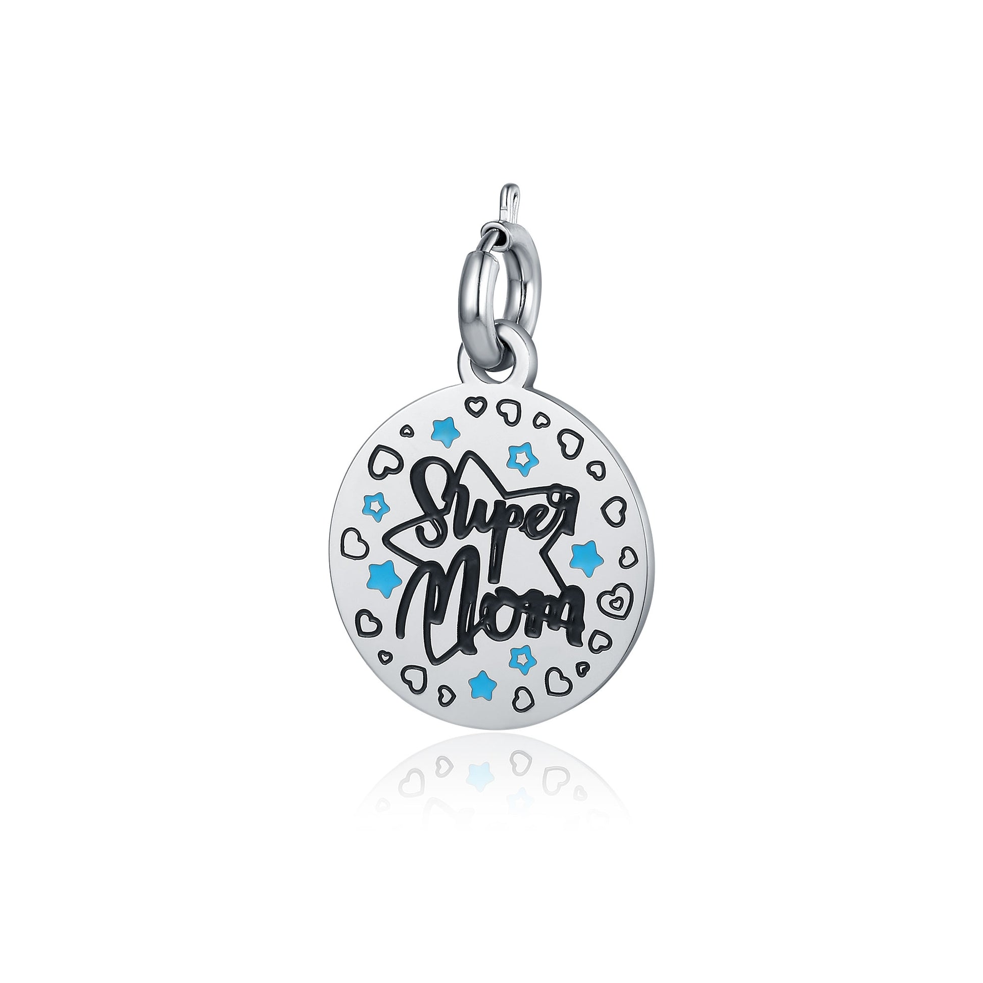 Charm Super Mom in acciaio inox Mamma - Brand Gioielli