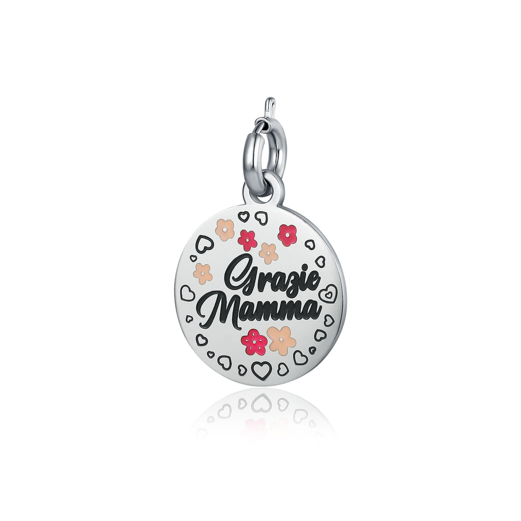 Charm Grazie Mamma in acciaio inox Mamma - Brand Gioielli