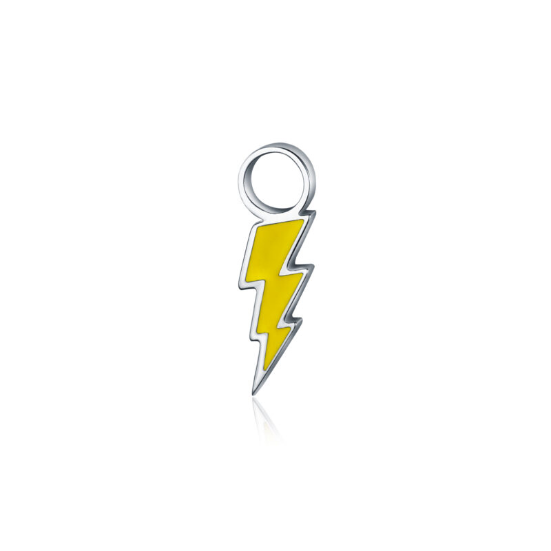 Mini Charm Fulmine Smaltato in acciaio inox - Brand Gioielli