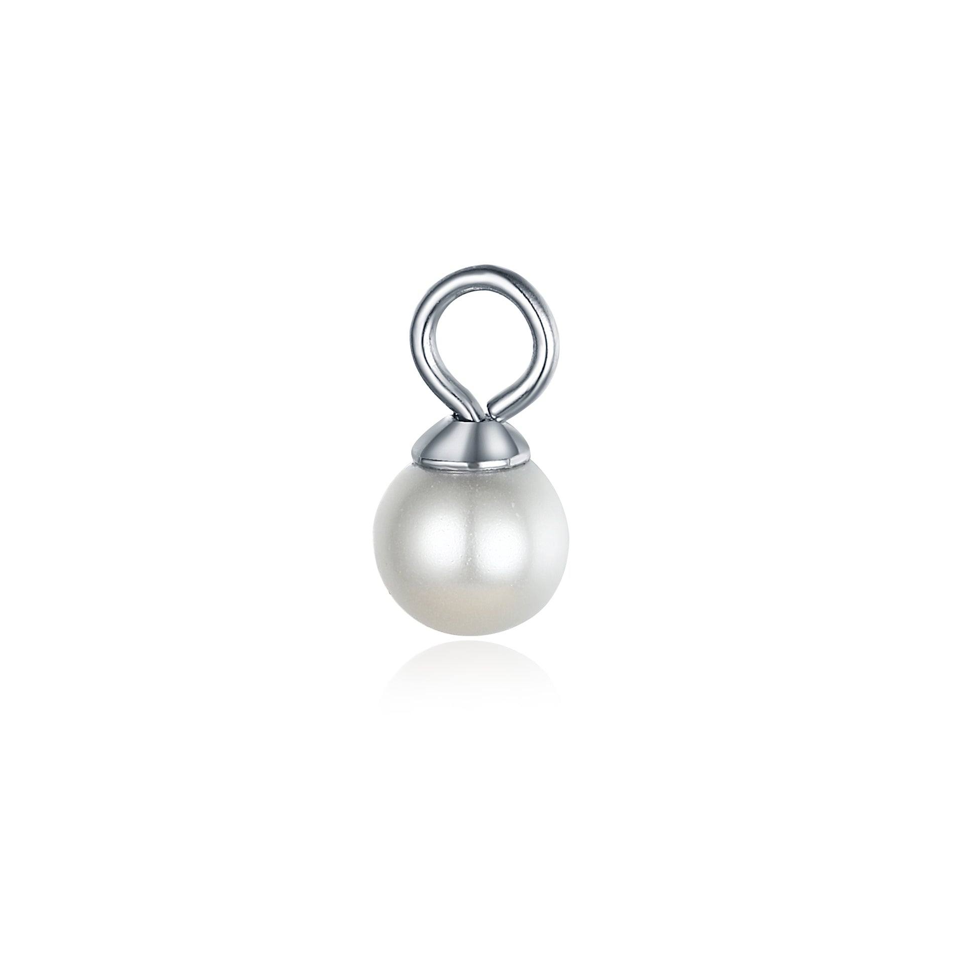 Mini Charm Perla in acciaio inox - Brand Gioielli