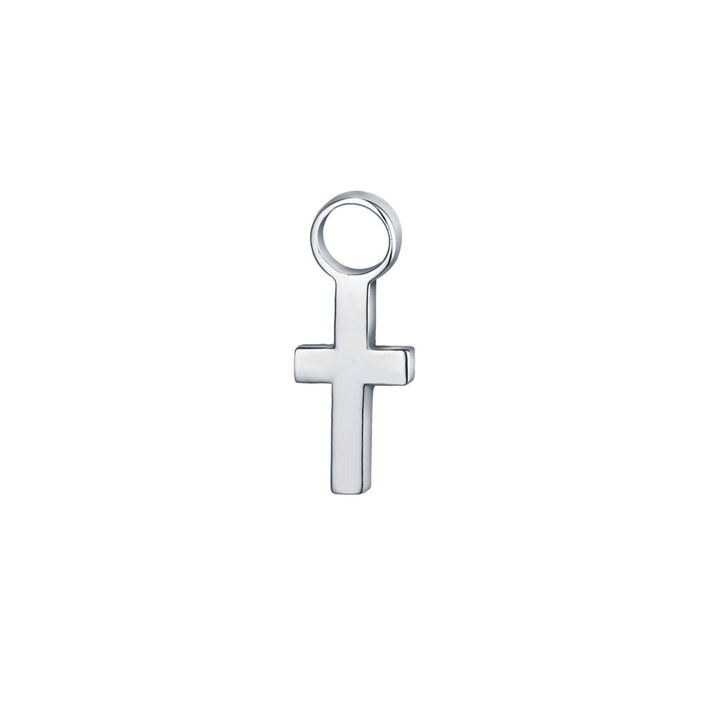 Mini Charm Croce in acciaio inox - Brand Gioielli