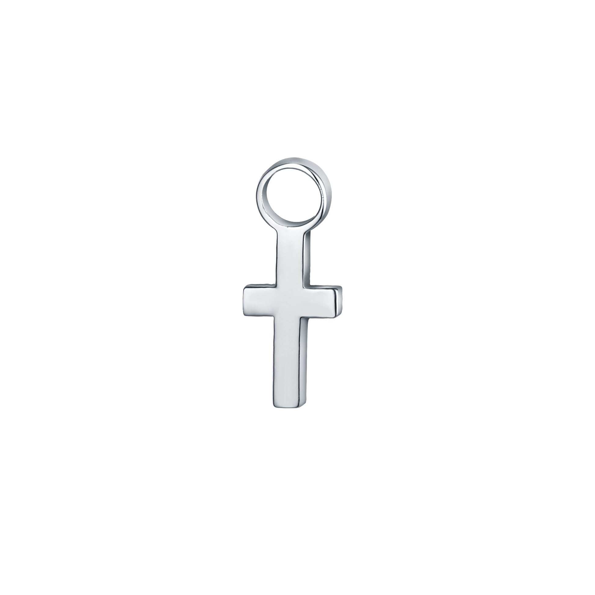 Mini Charm Croce in acciaio inox - Brand Gioielli