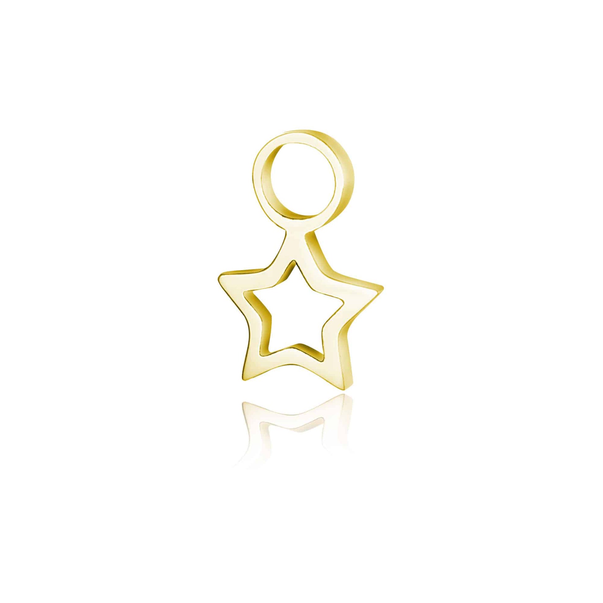 Mini Charm Stella Vuota in acciaio inox - Brand Gioielli