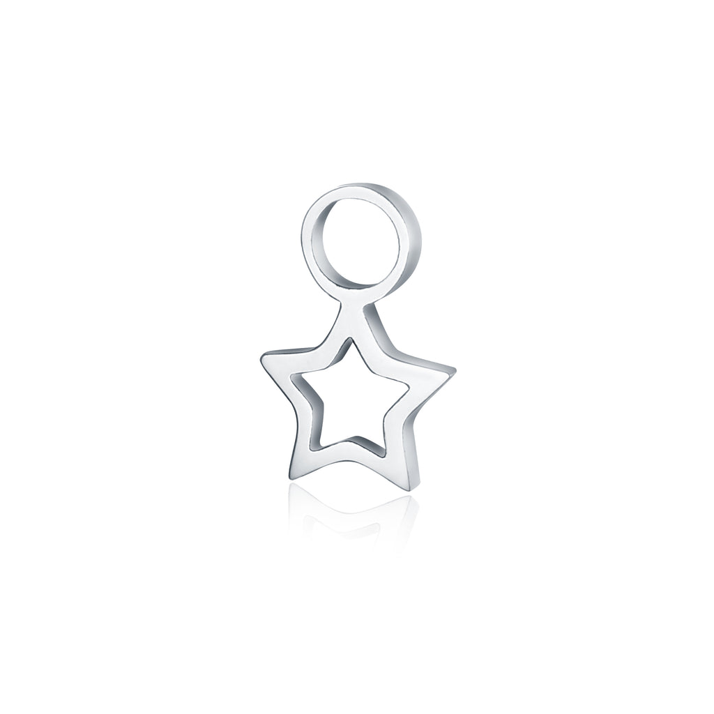 Mini Charm Stella Vuota in acciaio inox - Brand Gioielli