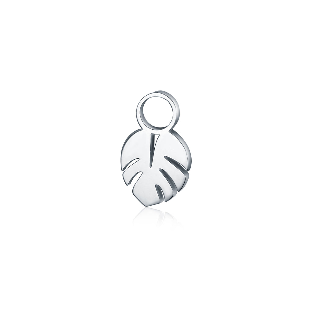 Mini Charm Foglia in acciaio inox - Brand Gioielli