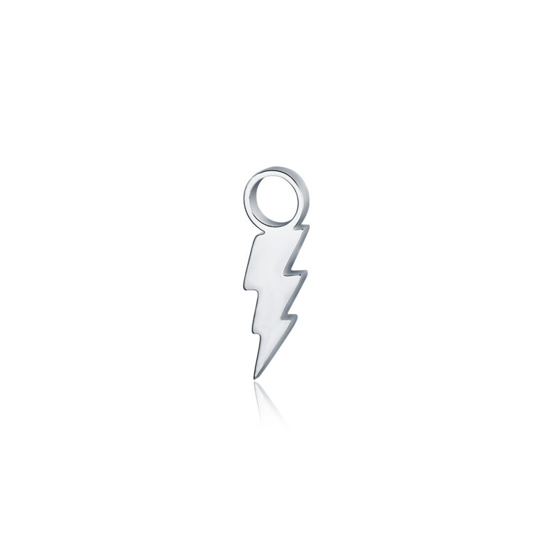 Mini Charm Fulmine in acciaio inox - Brand Gioielli