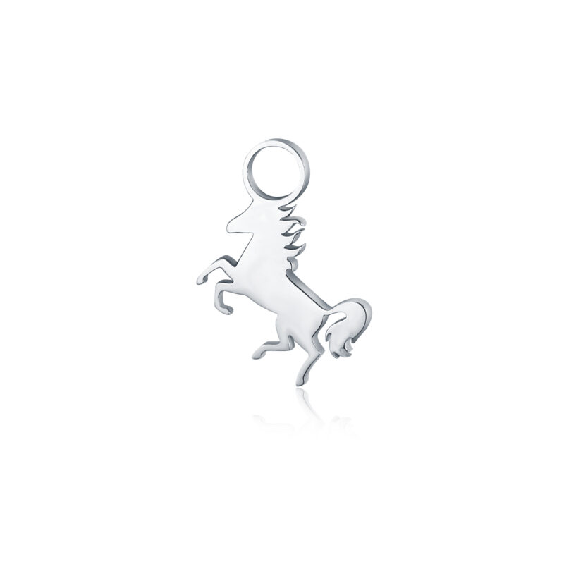 Mini Charm Cavallo in acciaio inox - Brand Gioielli