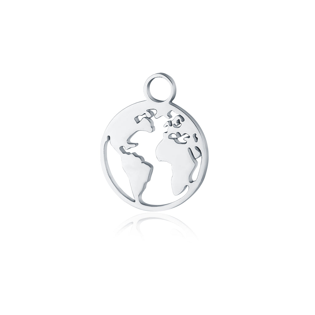 Mini Charm Mondo in acciaio inox - Brand Gioielli