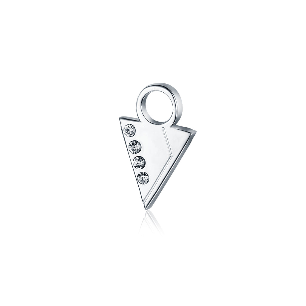 Mini Charm Freccia Con Cristalli in acciaio inox - Brand Gioielli