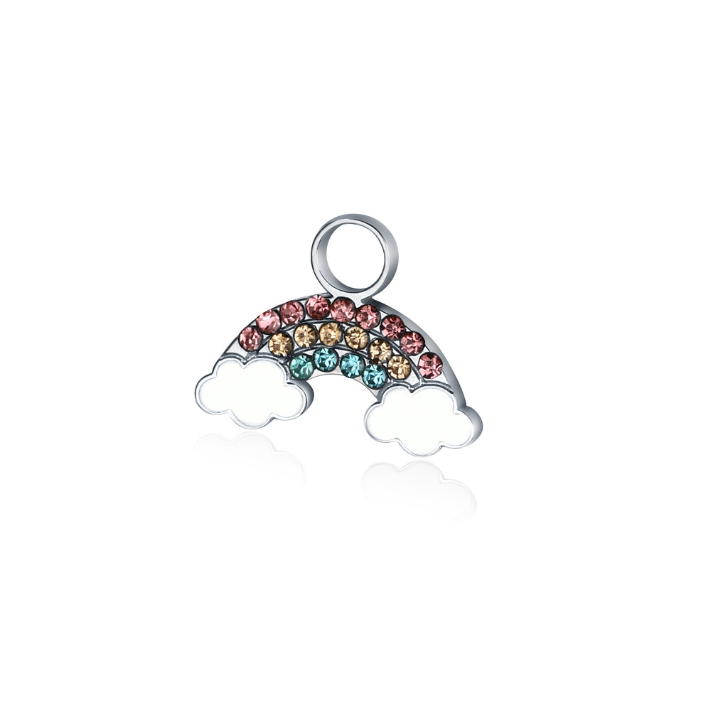 Mini Charm Arcobaleno Con Cristalli in acciaio inox - Brand Gioielli