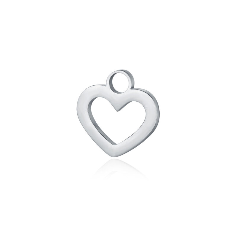 Mini Charm Cuore Vuoto in acciaio inox - Brand Gioielli