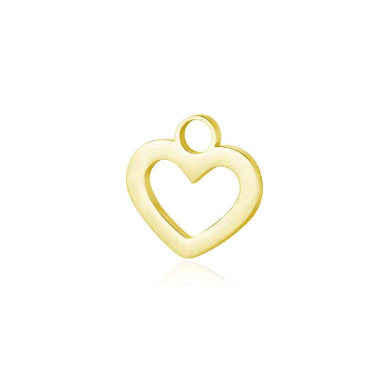 Mini Charm Cuore Vuoto in acciaio inox - Brand Gioielli