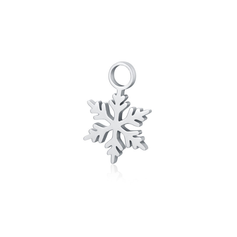 Mini Charm Fiocco di Neve in acciaio inox - Brand Gioielli
