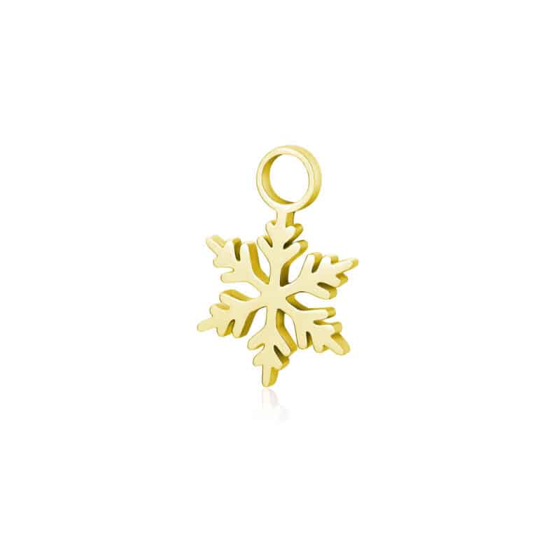 Mini Charm Fiocco di Neve in acciaio inox - Brand Gioielli