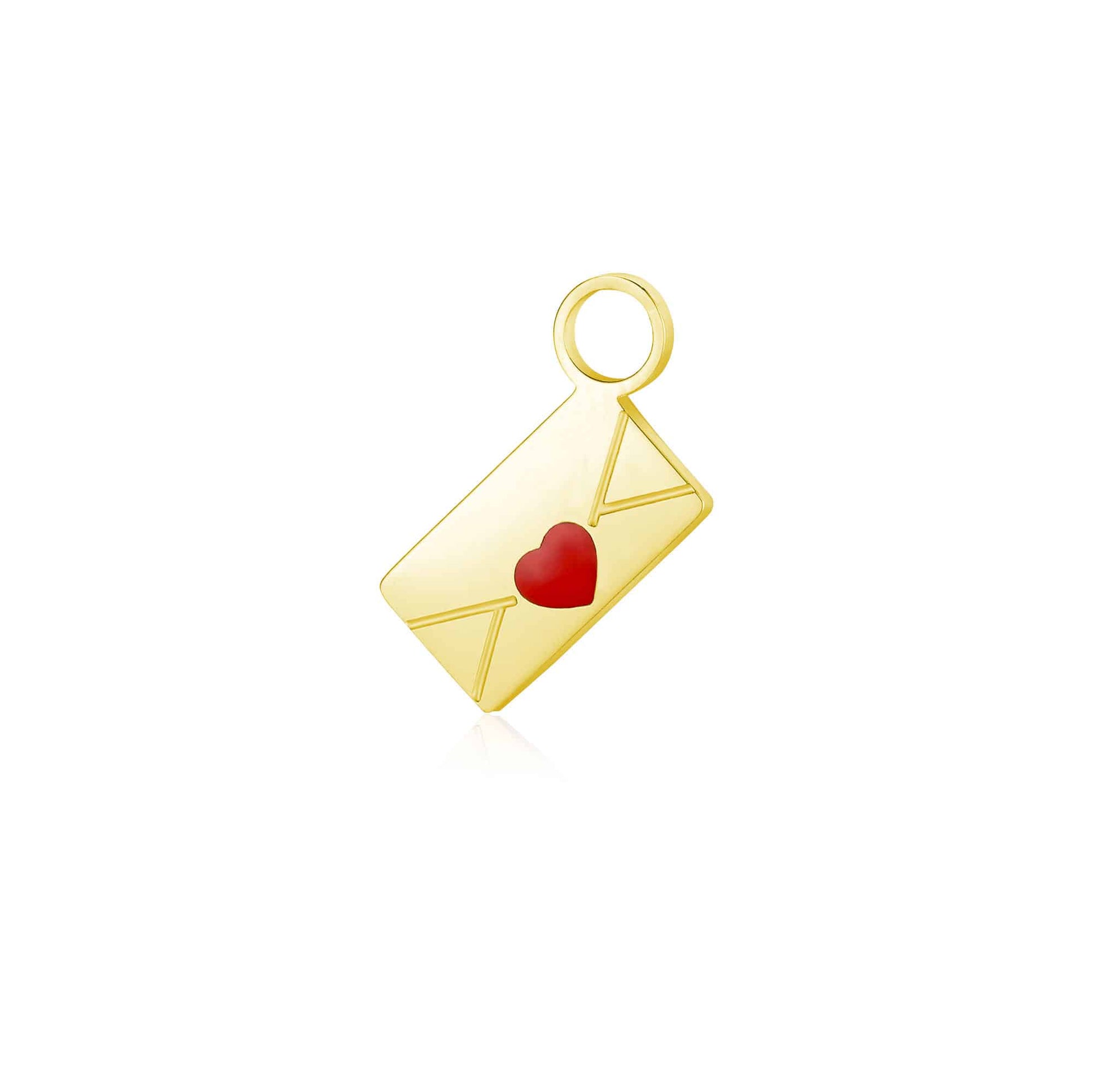 Mini Charm Lettera con Cuore in acciaio inox - Brand Gioielli