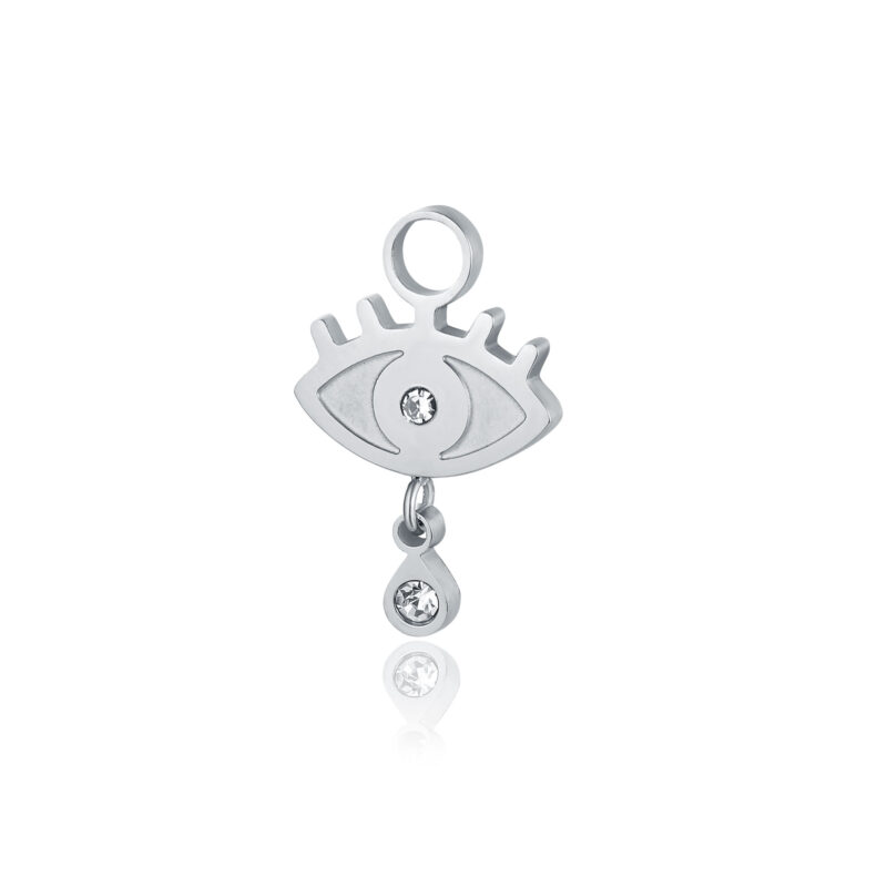 Mini Charm Occhio in acciaio inox - Brand Gioielli