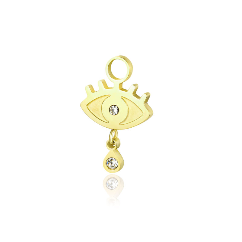 Mini Charm Occhio in acciaio inox - Brand Gioielli