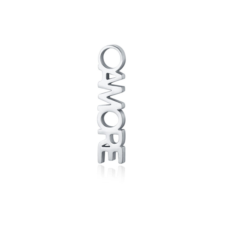 Mini Charm Scritta Amore in acciaio inox - Brand Gioielli