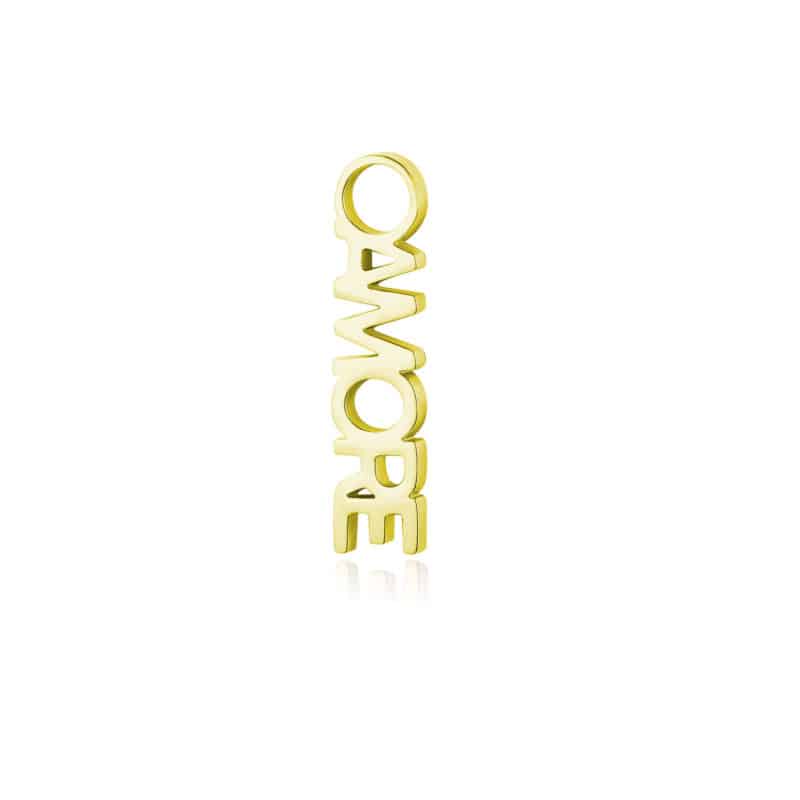 Mini Charm Scritta Amore in acciaio inox - Brand Gioielli