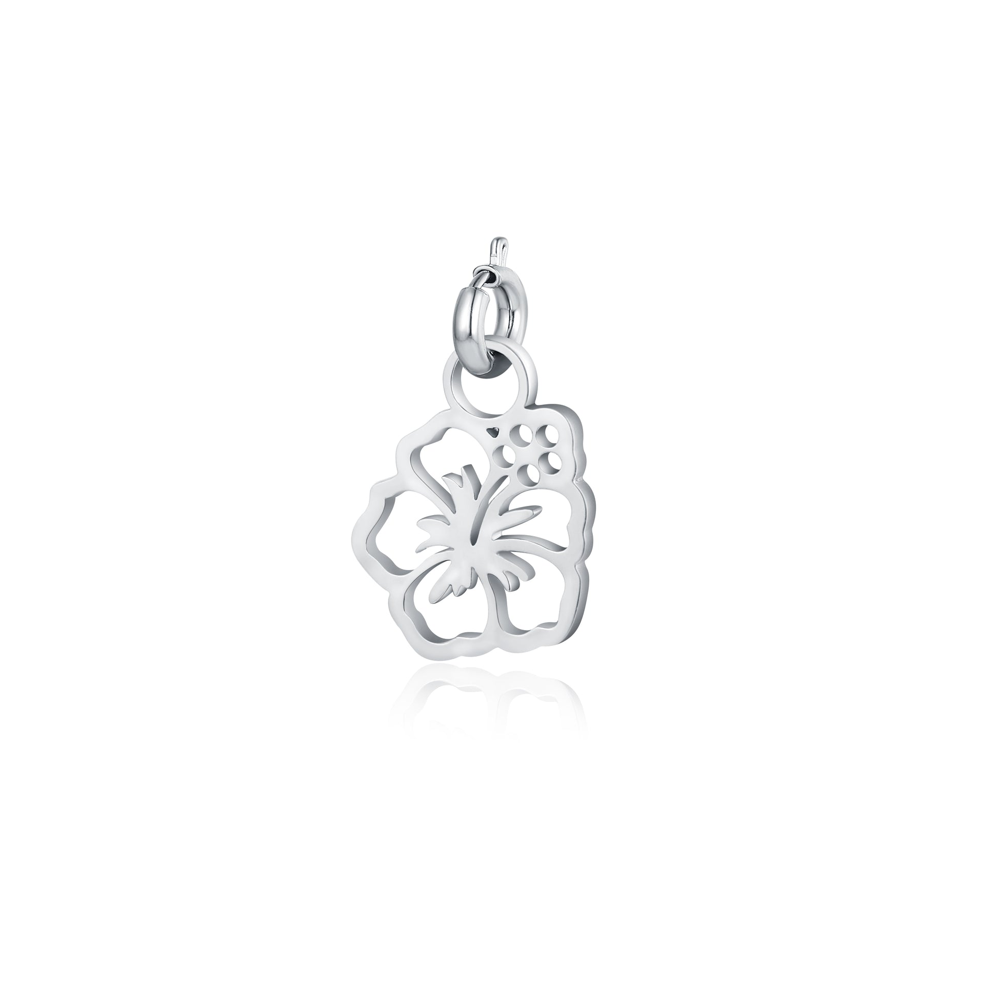 Mini Charm Fiore di Ibisco in acciaio inox Margarita - Brand Gioielli
